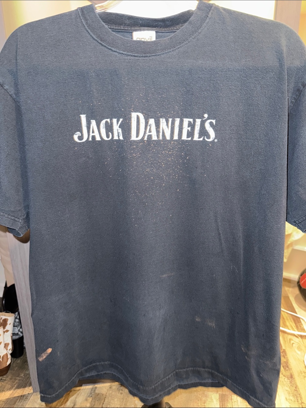Jack Daniel’s It’s All About the Chrome Flask Graphic T Shirt Black L
